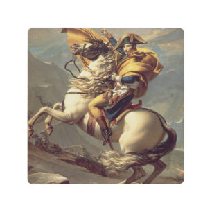 Vintage Napoleon Crossing the Alps Metal Print