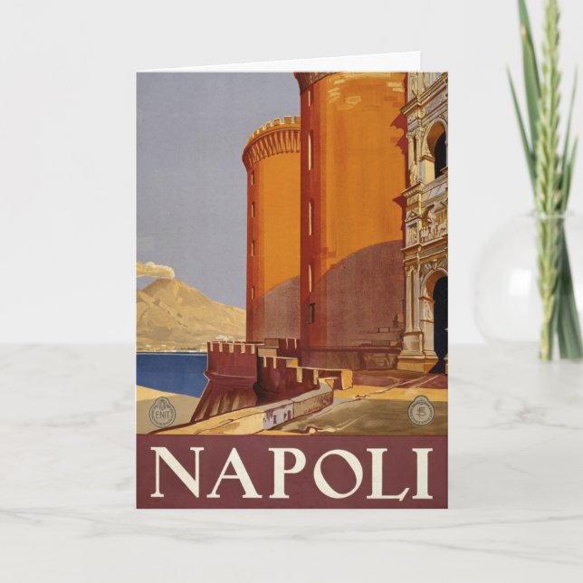 Vintage Napoli Italia Naples Italy Travel Postcard (Front)