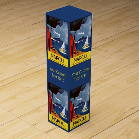 Vintage Napoli Naples Italy custom wine gift box