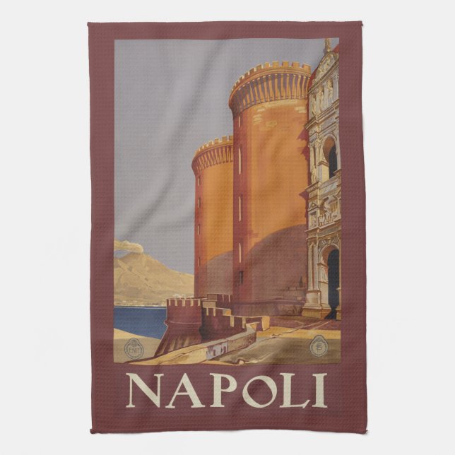 Vintage Napoli Naples Italy hand towel (Vertical)