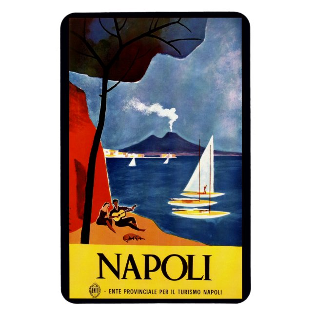 Vintage Napoli Naples Italy magnet (Vertical)