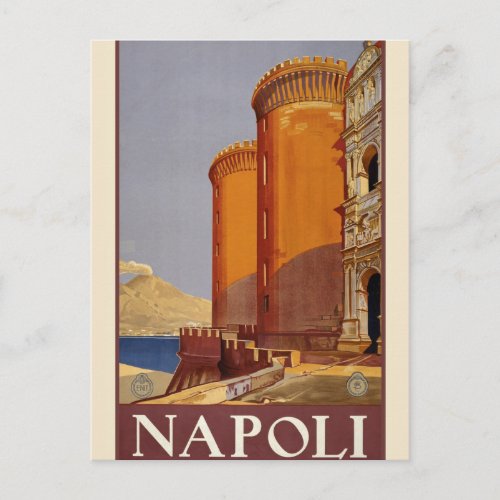 Vintage Napoli Travel Advertisement Europe Tourism Postcard