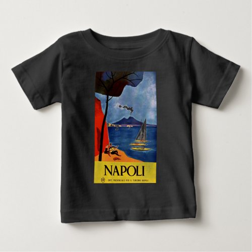 Vintage Napoli Travel Love Romance Baby T_Shirt