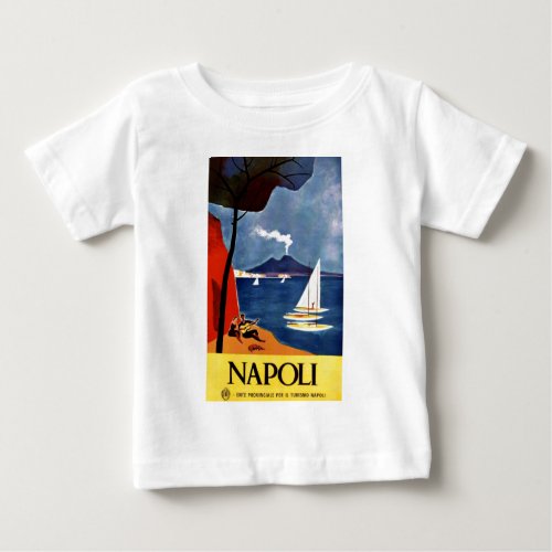 Vintage Napoli Travel Love Romance Baby T_Shirt