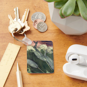 Vintage Narwhals, Marine Life Whales Ocean Animals Keychain