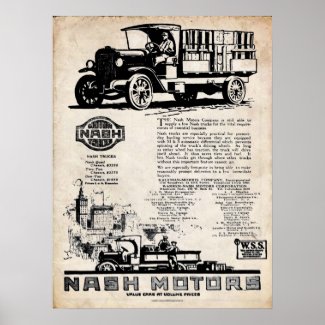 Vintage Nash Motors Truck Print