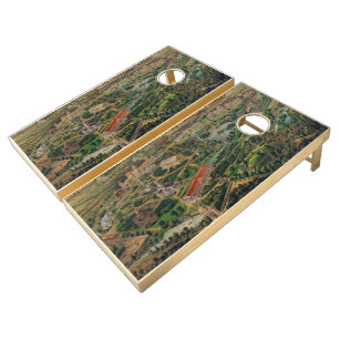 Vintage Nashville Centennial Park Map (1897) Cornhole Set