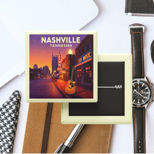 Vintage Nashville Tennessee Button