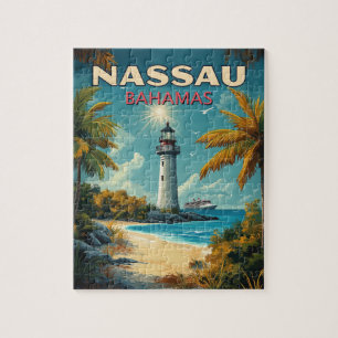 Vintage Nassau Bahamas  Jigsaw Puzzle