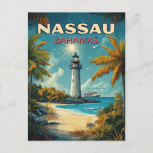 Vintage Nassau Bahamas  Postcard