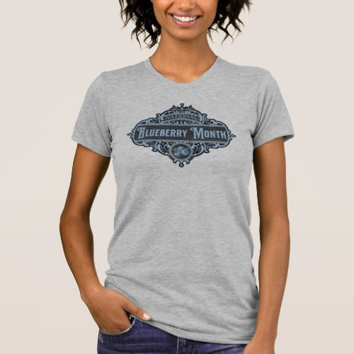 Vintage National Blueberry Month Signage T_Shirt