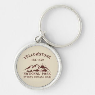 Vintage National Park Yellowstone Keychain