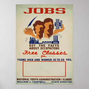 Vintage National Youth Administration (IL) Poster