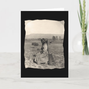 Vintage Native American Apache Card