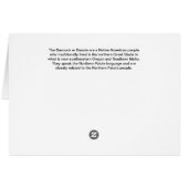 Vintage Native American Bannock Cards (Back Horizontal)