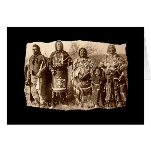 Vintage Native American Bannock Cards (Front Horizontal)