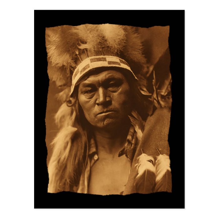 Vintage Native American Cayuse Warrior 1910 Postcard