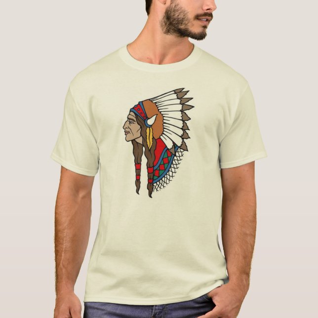 Vintage Native American Chief T-Shirt (Front)