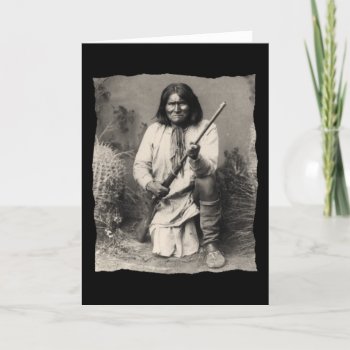 Vintage Native American Geronimo Apache Card by GranniesAttic at Zazzle