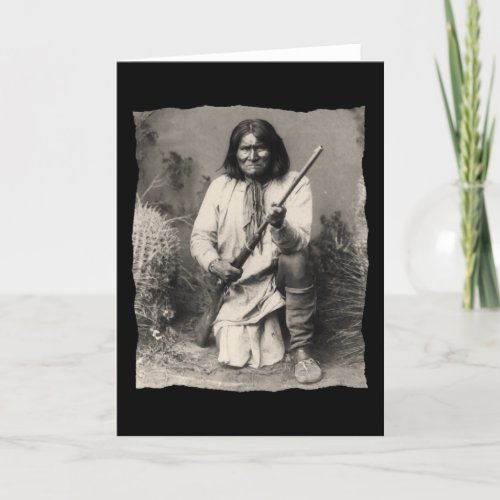 Vintage Native American Geronimo Apache Card