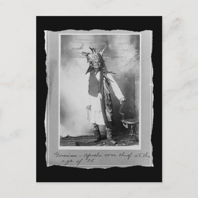 Vintage Native American Geronimo Apache Postcard (Front)