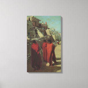 Vintage Native American, Hopi Pueblo by Louis Akin Canvas Print