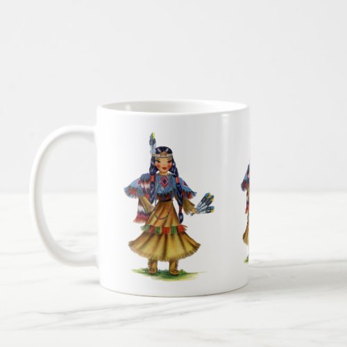 Vintage Native American in traditional dress Coffee Mug