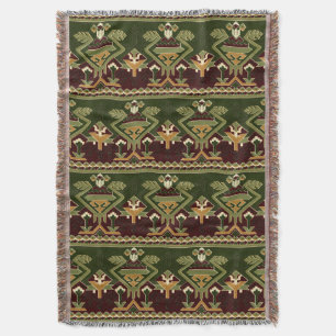 Vintage Native American Indian Southwest Pattern Throw Blanket