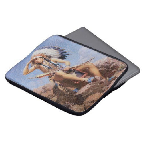 Vintage Native American Indian The Scout by Leigh Laptop Sleeve