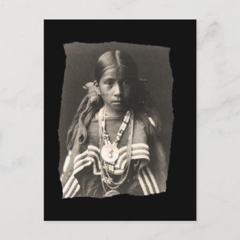 Vintage Native American Jicarilla Apache Girl In F Postcard by GranniesAttic at Zazzle
