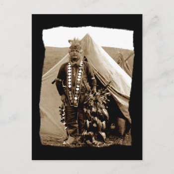 Vintage Native American Lakota Dancer Postcard by GranniesAttic at Zazzle