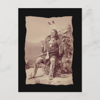 Vintage Native American Ponka Big Chief Postcard by GranniesAttic at Zazzle