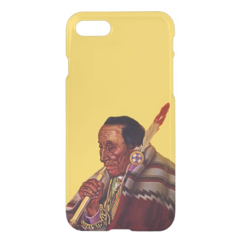 Vintage Native American Warrior Peace Pipe iPhone SE87 Case