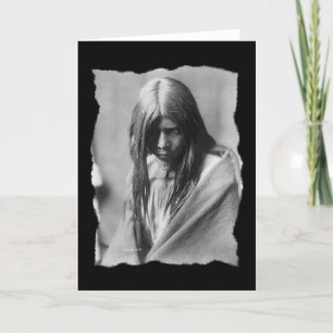 Vintage Native American Zosh Clishn Apache Card