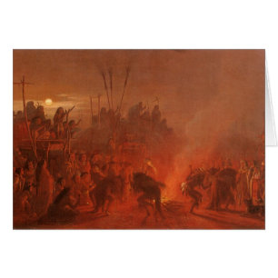 Vintage Native Americans, Buffalo Dance by Wimar Cards