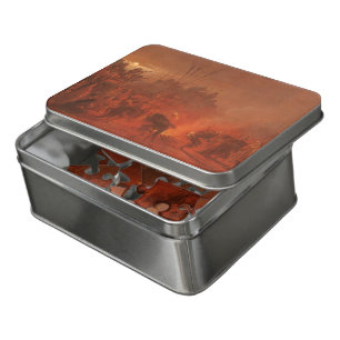 Vintage Native Americans, Buffalo Dance by Wimar Jigsaw Puzzle