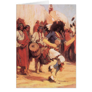 Vintage Native Americans Buffalo Dancer by Cassidy Cards