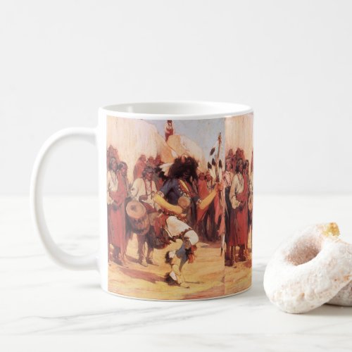 Vintage Native Americans Buffalo Dancer by Cassidy Coffee Mug