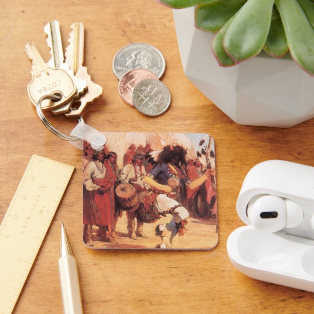 Vintage Native Americans Buffalo Dancer by Cassidy Keychain (Desk)