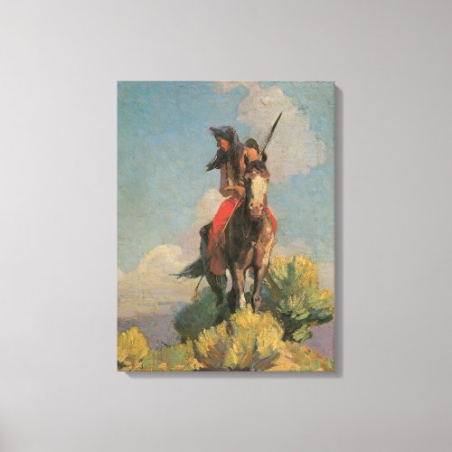 Vintage Native Americans Crow Outlier by Dunton Canvas Print