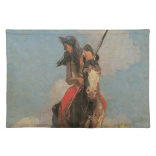 Vintage Native Americans, Crow Outlier by Dunton Cloth Placemat