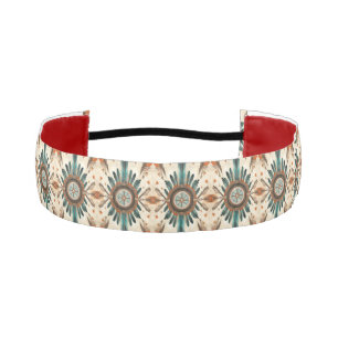 Vintage Native Feather Retro Dream Catcher Pattern Athletic Headband
