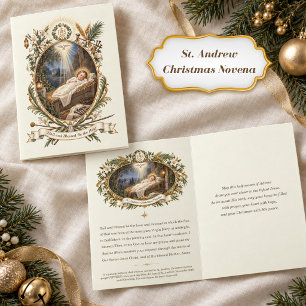 Vintage Nativity Advent Card   St. Andrew Novena