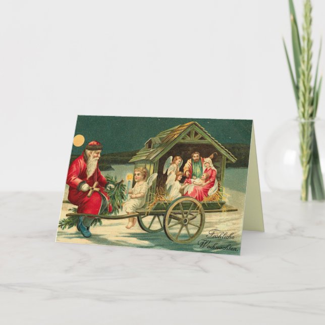 Vintage Nativity Christmas Card (Front)