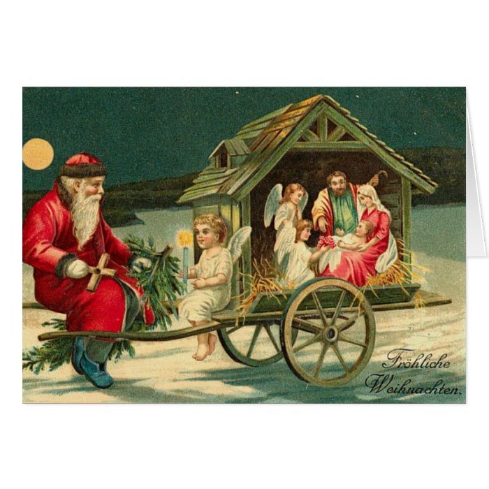 Vintage Nativity Christmas Card