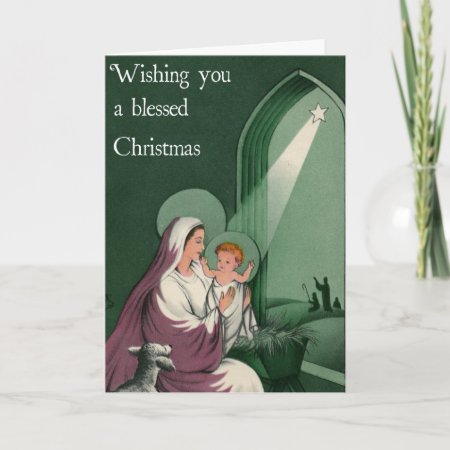 Vintage Nativity Christmas Card