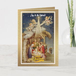Vintage Nativity Christmas I Classic Religious Note Card