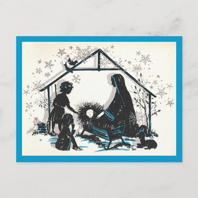 Vintage Nativity Postcard (Front)
