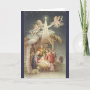 Vintage Nativity Scene Holiday Card at Zazzle