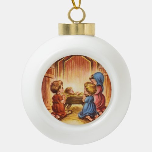 vintage nativity scene ornaments